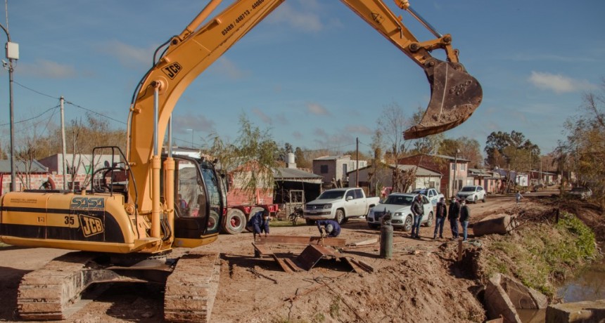 San Cayetano: importantes trabajos para mejorar el funcionamiento de las bombas 