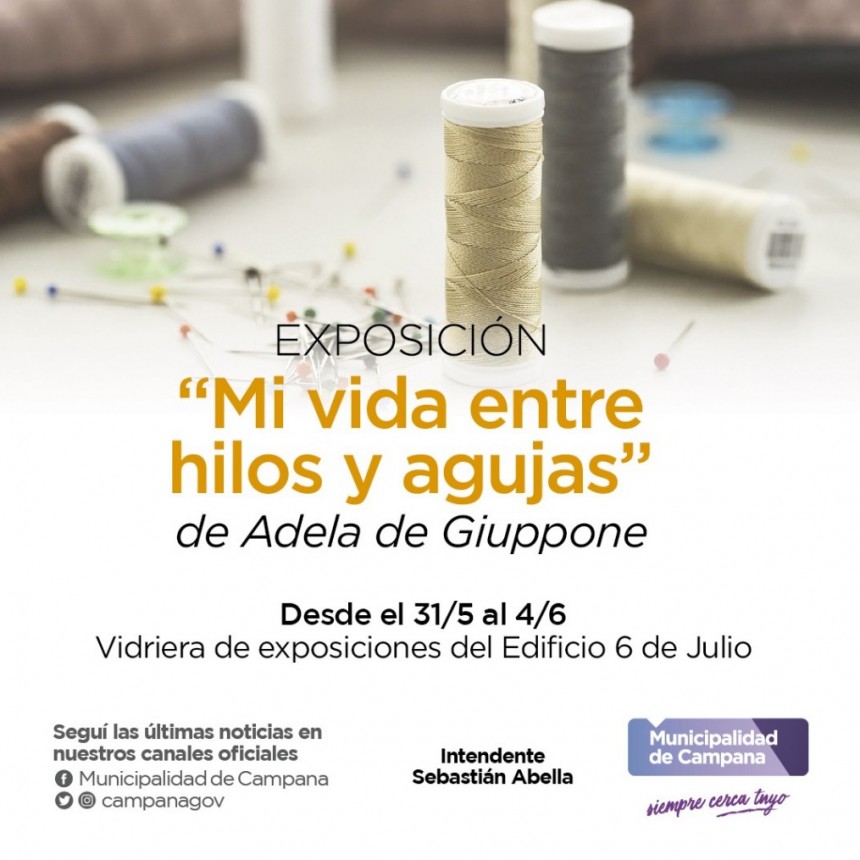 La exposición Mi vida entre hilos y agujas se presenta en el Edificio 6 de Julio 