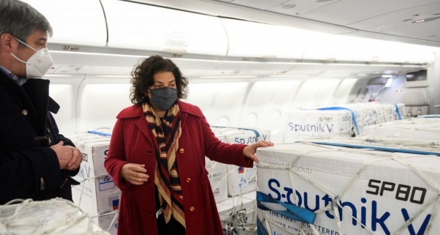 Argentina ya cuenta con 18.450.150 vacunas: llegaron esta noche 818.150 dosis 1 de Sputnik V contra el Covid-19 