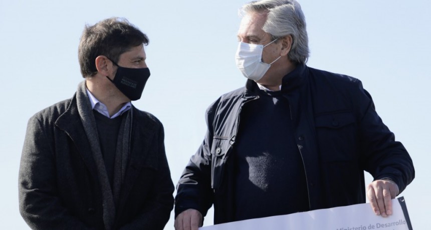 Junto al Presidente, Kicillof participó del lanzamiento del Plan Nacional de Generación de Suelo Urbano y visitó un vacunatorio en Mercedes 