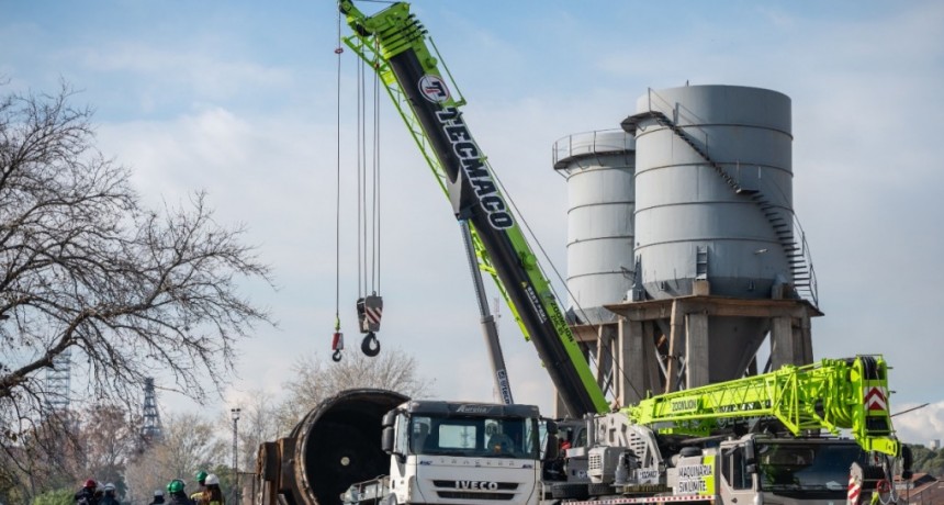 La cuchara de la acería de Tenaris ya está en la nueva costanera de Campana