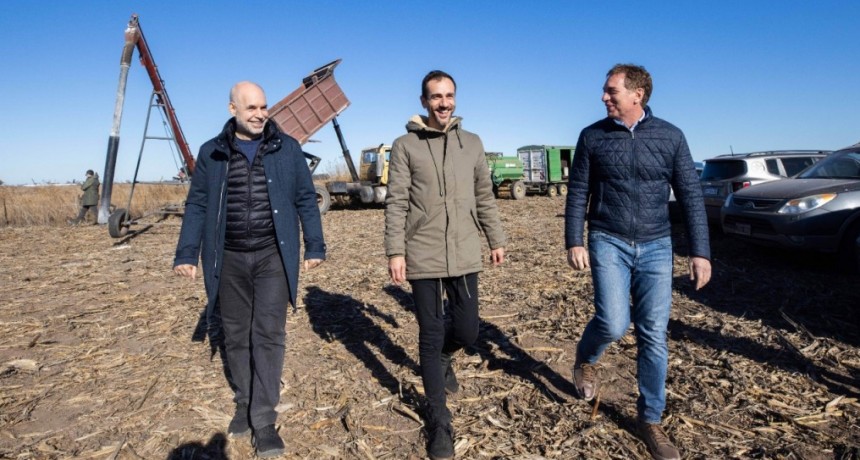 Rodríguez Larreta y Santilli recorrieron Junín y Lincoln: hay que tener un plan; la falta de gasoil atenta contra la matriz productiva del país
