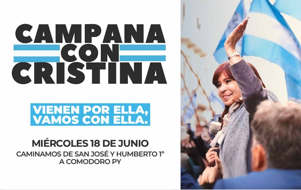Campana se moviliza en defensa de Cristina, la democracia y la justicia social