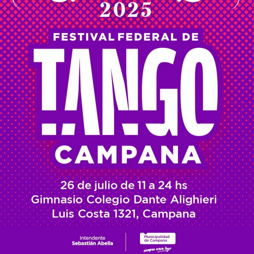 Festival Federal de Tango Campana 2025: ya está abierta la inscripción a parejas de todo el país