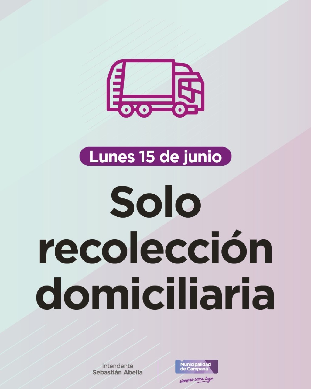 El lunes feriado habr&aacute; recolecci&oacute;n domiciliaria de residuos
