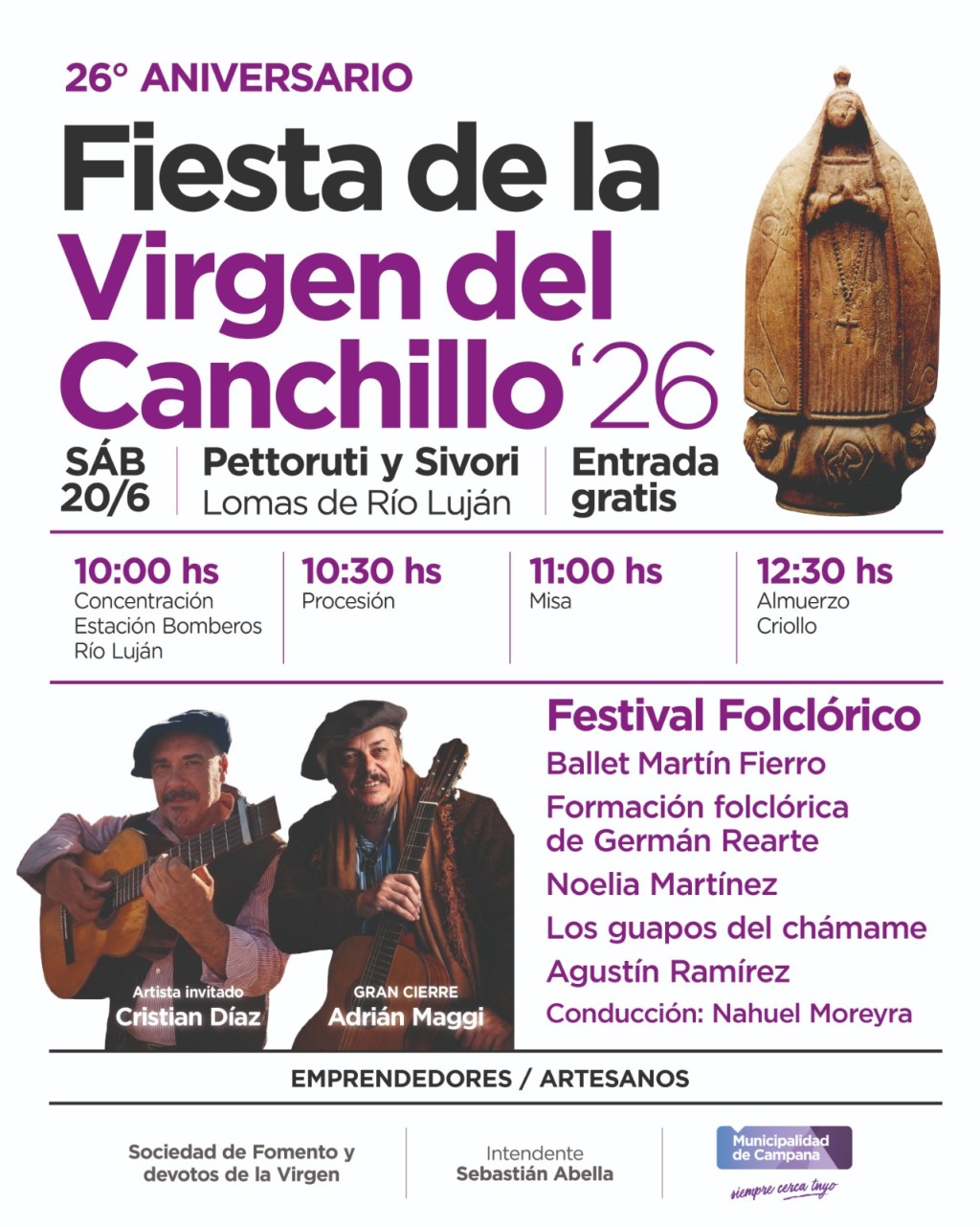 Campana celebra este s&aacute;bado la Fiesta de la Virgen del Canchillo