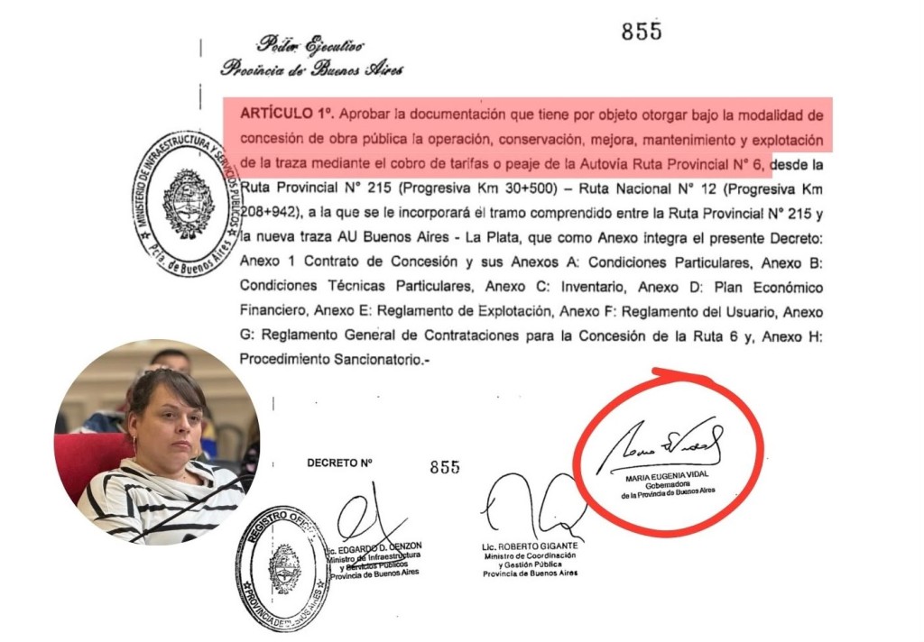 Di Fino: "Abella y sus medios ocultan que la concesi&oacute;n de la Ruta 6 la hizo el junto a Vidal en 2016"