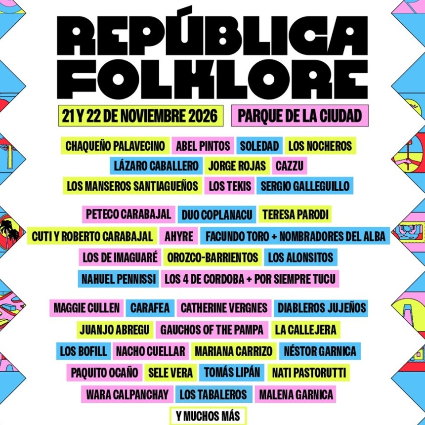 REP&Uacute;BLICA FOLKLORE EL PRIMER GRAN FESTIVAL DE FOLKLORE EN LA CIUDAD DE BUENOS AIRES ANUNCIA SU GRILLA ART&Iacute;STICA