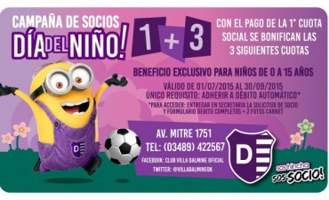 Villa D&aacute;lmine: Se lanz&oacute; la Campa&ntilde;a de Socios &ldquo;D&iacute;a del Ni&ntilde;o&rdquo;