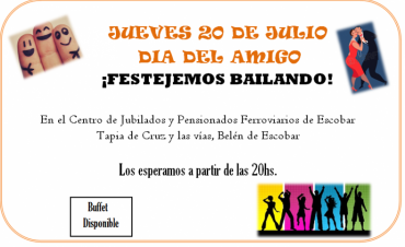 El Centro de Jubilados y Pensionados Ferroviarios de Escobar festeja el "D�a del Amigo"