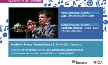Este Viernes 28 de enero noche de Jazz en el ciclo organizado por Tenaris