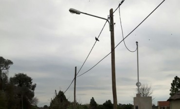Se instalaron nuevas luminarias en Santa Br&iacute;gida
