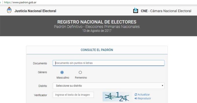 Ya pod&eacute;s consultar d&oacute;nde votar