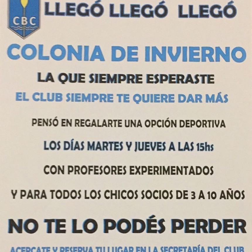 No te la pod&eacute;s perder: Lleg&oacute; al Campana Boat Club la &ldquo;Colonia de Invierno 2018&rdquo;