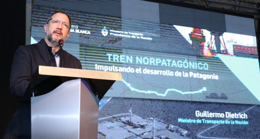 Perechodnik acompa&ntilde;&oacute; a Dietrich en la presentaci&oacute;n de las obras del Tren Norpatag&oacute;nico