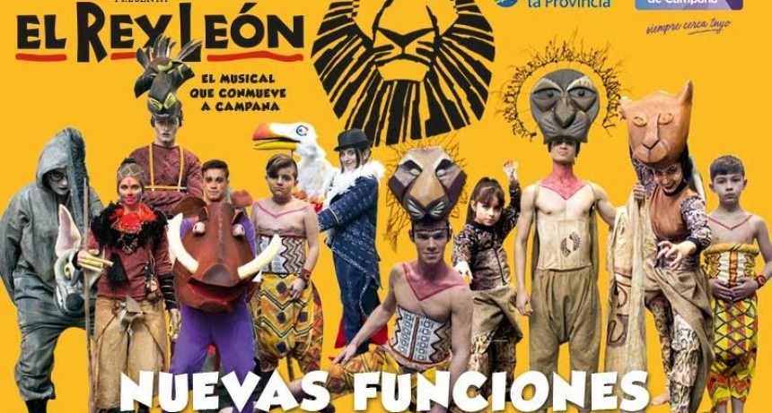 “El rey león” sumó tres nuevas funciones