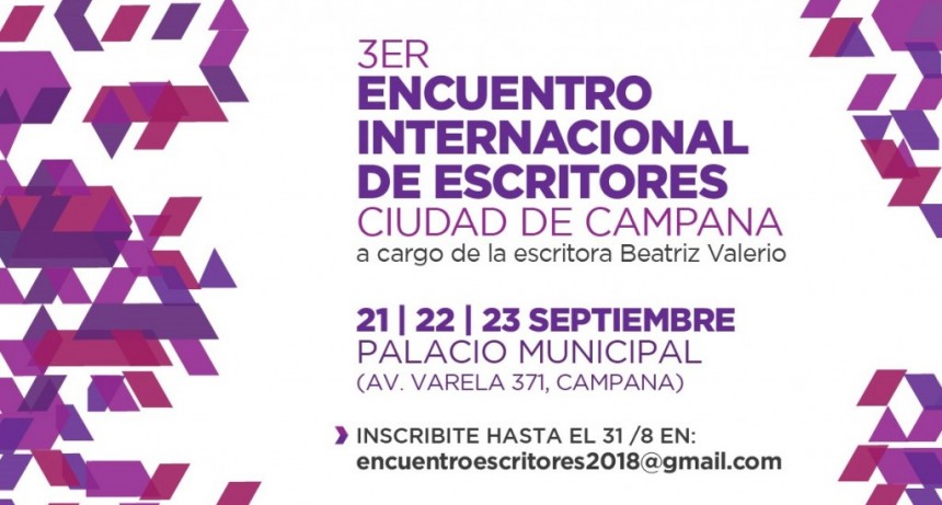 Est&aacute; abierta la inscripci&oacute;n para el 3&deg; Encuentro Internacional de Escritores   
