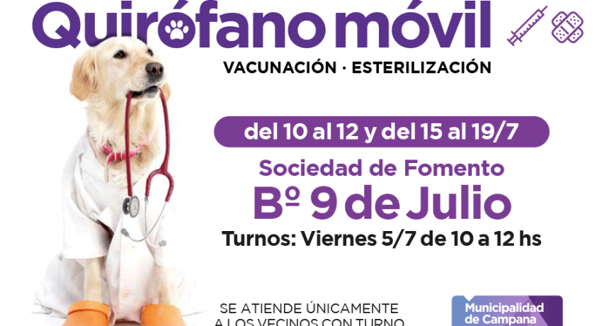  Barrio 9 de Julio: este viernes se entregar&aacute;n turnos para las castraciones gratuitas