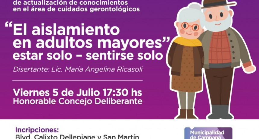 Este viernes llega una nueva jornada sobre actualizaci&oacute;n de cuidados gerontol&oacute;gicos