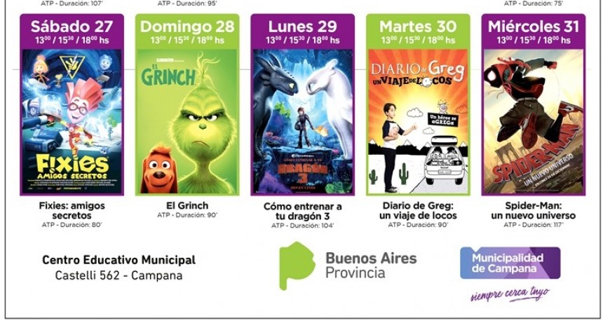 El cine gratuito en el CEM continuar&aacute; durante el fin de semana