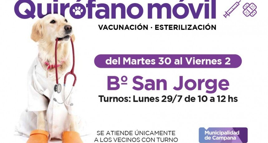 El quir&oacute;fano m&oacute;vil estar&aacute; esta semana en San Jorge