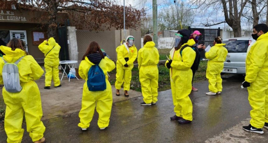 El operativo de rastrillaje sanitario continuó por Las Praderas