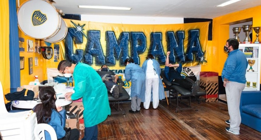La peña Campana es de Boca proyecta una tercera donación de sangre