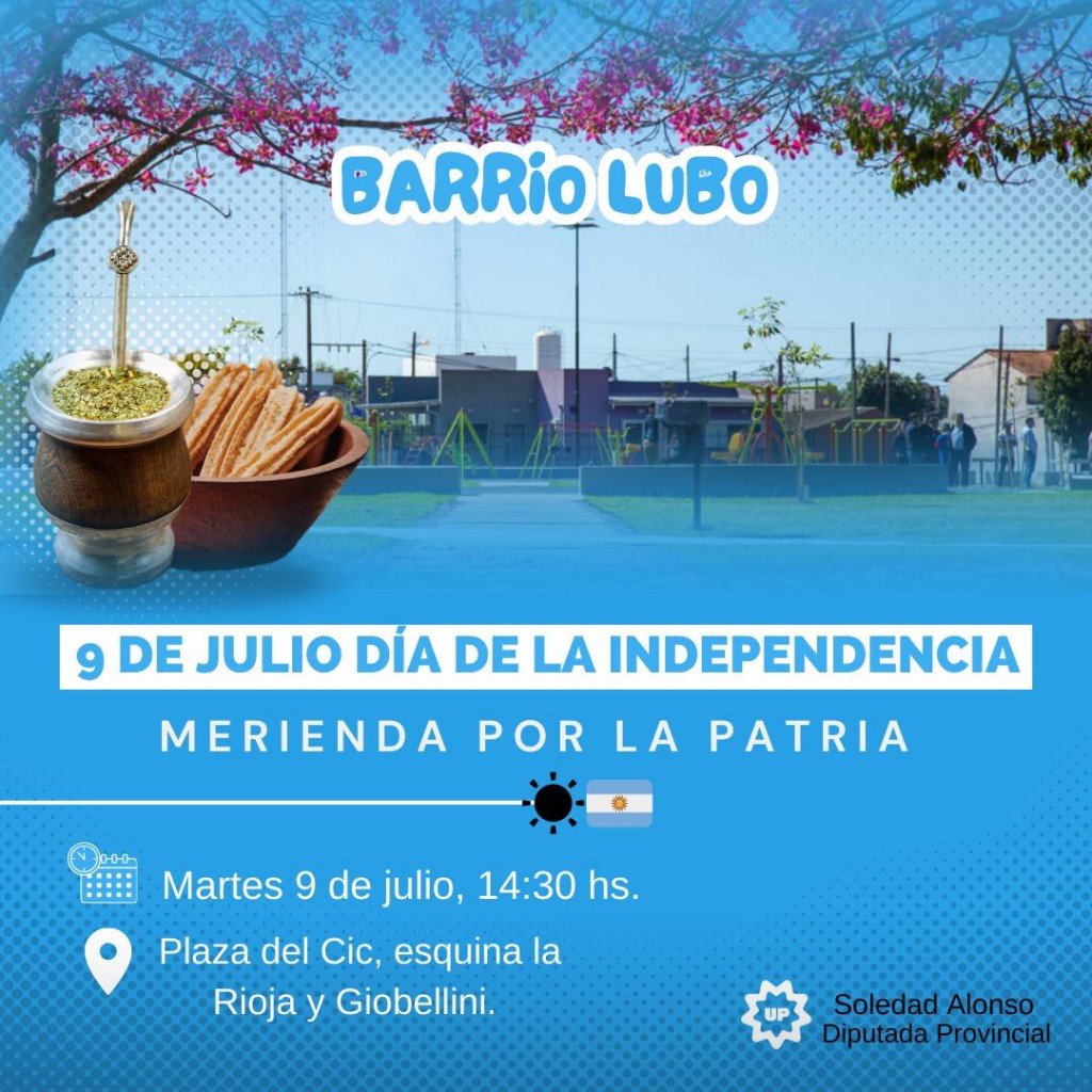 Día de la Independencia: merienda por la Patria en Barrio Lubo
