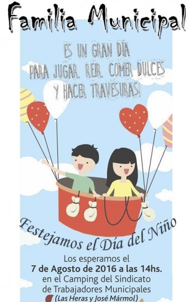 La familia municipal est&aacute; invitada  a celebrar el D&iacute;a del Ni&ntilde;o 
