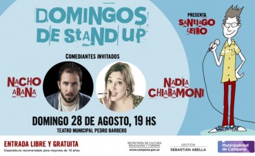 Vuelven los domingos de stand up al Teatro Municipal Pedro Barbero