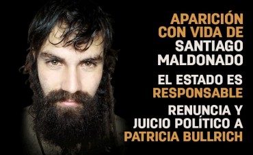 Acto y movilizaci�n en Campana por la aparici�n de Santiago Maldonado