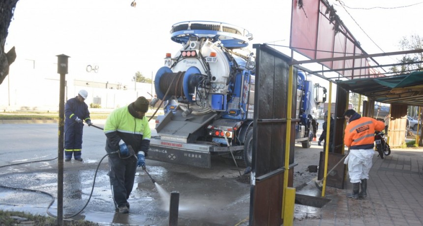 Realizaron tareas de desobstrucci&oacute;n de sumideros 