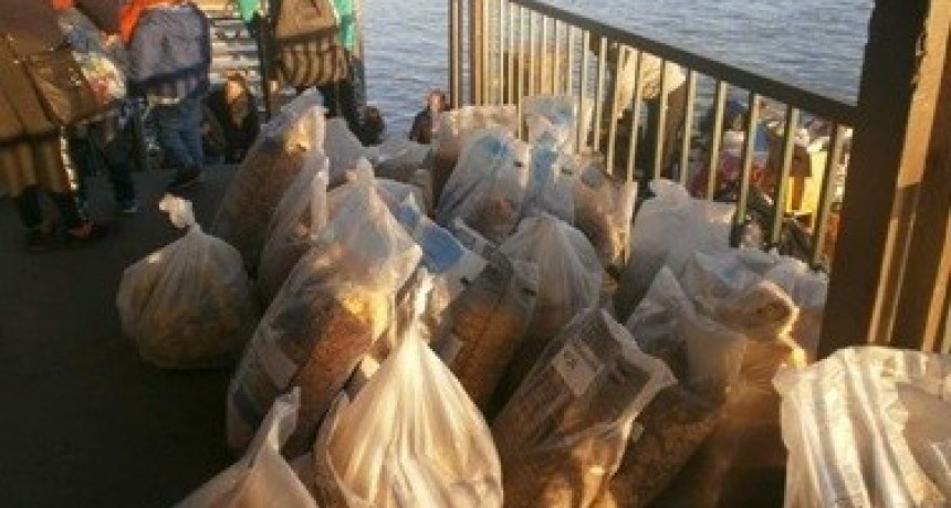 El Municipio entreg&oacute; galletitas y cereales a la isla donadas por la empresa Granix   