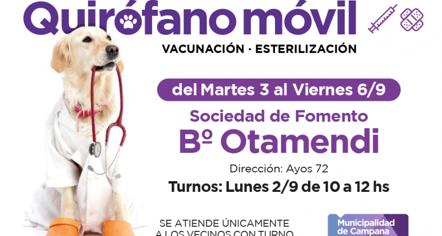 El quir&oacute;fano m&oacute;vil estar&aacute; la semana pr&oacute;xima en Otamendi