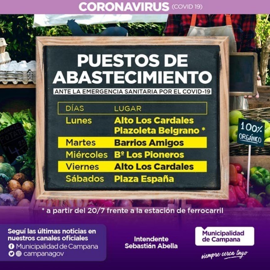 Los puestos de abastecimiento continúan recorriendo la ciudad