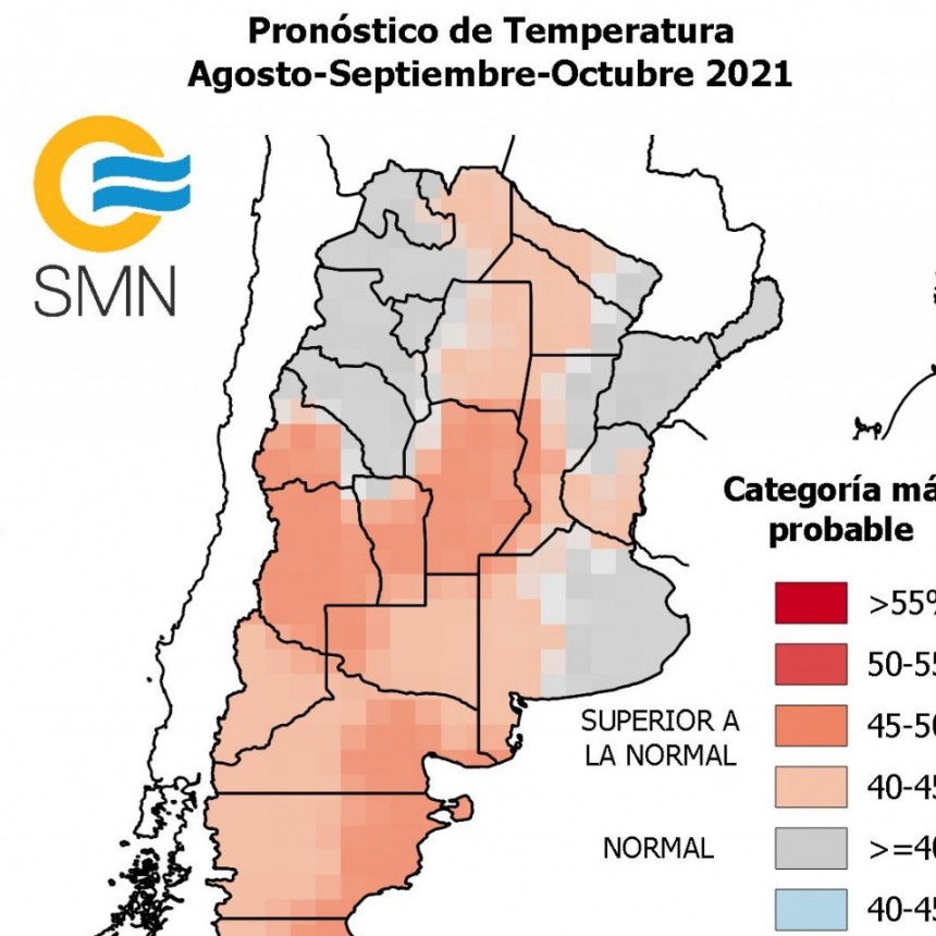 Pronóstico climático agosto-septiembre-octubre 2021