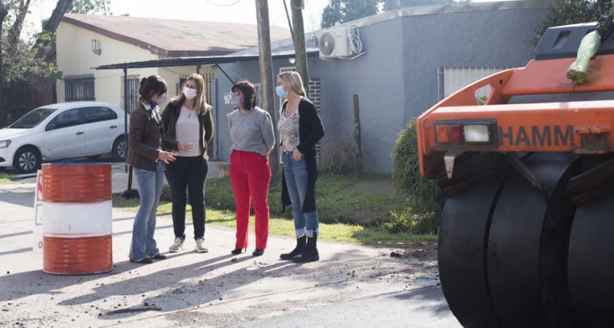 Casaretto junto a Mottino y Buchajezuk destacaron la obra de asfalto en La Josefa