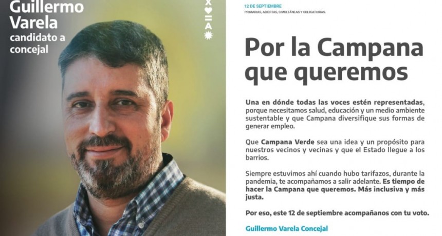 Guillermo Varela : Debate público de las internas en estás p.a.s.o para que el vecino y vecina conozca las propuestas de cada candidato