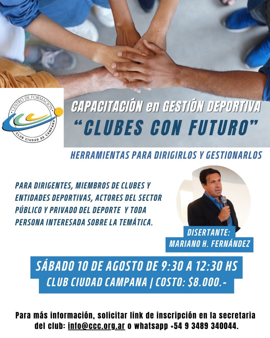 CAPACITACIÓN PARA DIRIGENTES “CLUBES CON FUTURO” Herramientas para dirigirlos y gestionarlos