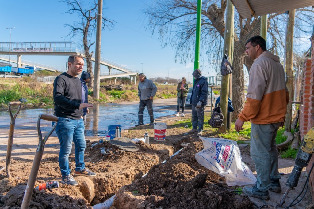 Cloacas en Las Acacias: “Estamos haciendo una obra histórica”, aseguró Abella