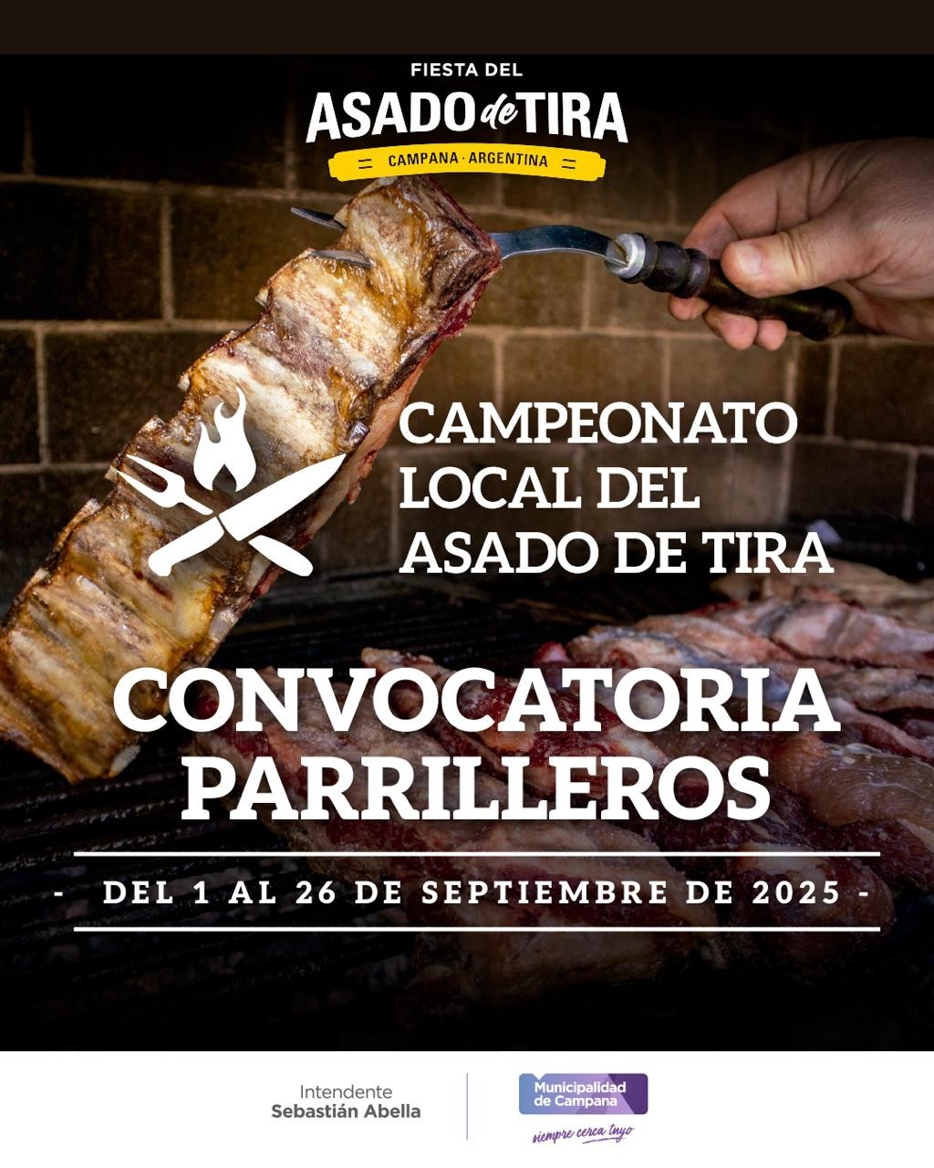 Este lunes comienza la inscripción para participar del Campeonato del Asado de Tira