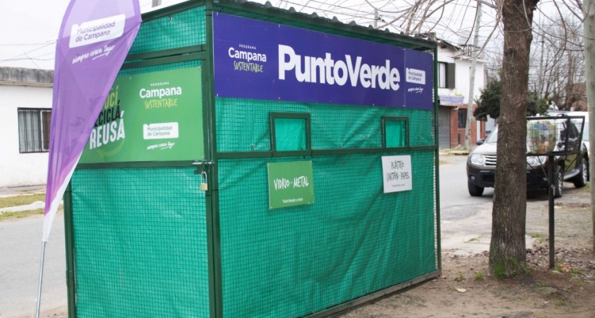 El Municipio sumó un nuevo Punto Verde en Dallera para seguir promoviendo el reciclaje