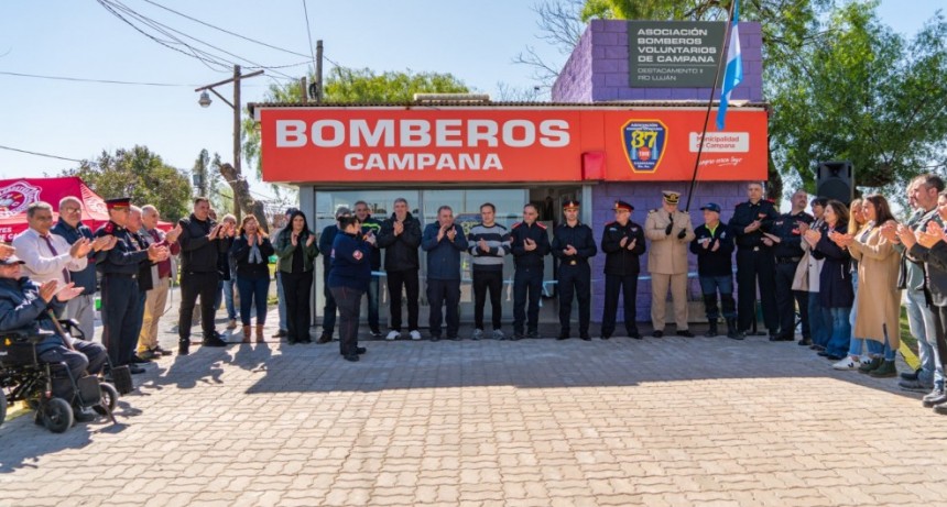El Intendente acompañó a los bomberos en la inauguración del nuevo destacamento de Ruta 4