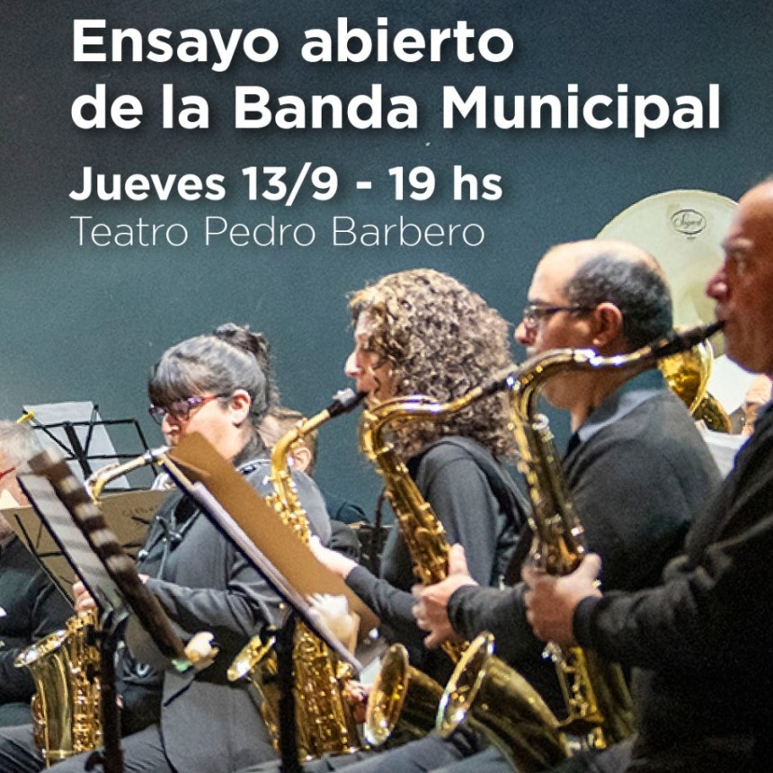La Banda Municipal lleva sus ensayos abiertos al teatro Pedro Barbero