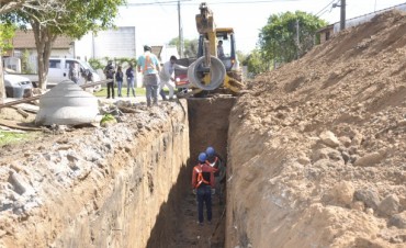 El Municipio realiza importantes obras para evitar anegamientos en la zona de Alferi y Formosa