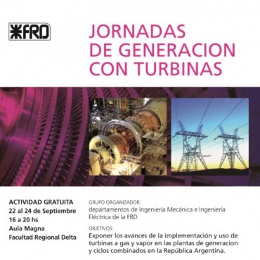 UTN-FRD invita a participar de las Jornadas de Generación con Turbinas.