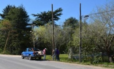 El Municipio profundiza la instalaci&oacute;n de nuevas luminarias en la Ruta N&deg; 4