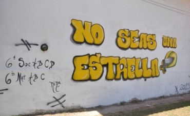 Alumnos de la Escuela Normal inauguraron un Mural para concientizar sobre la Seguridad Vial