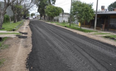 Se realizan obras de mejoras en calles del barrio Lubo