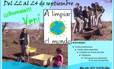 La Asociaci&oacute;n Patrimonio Natural invita a participar de las Jornadas de &ldquo;A limpiar el Mundo&rdquo; 